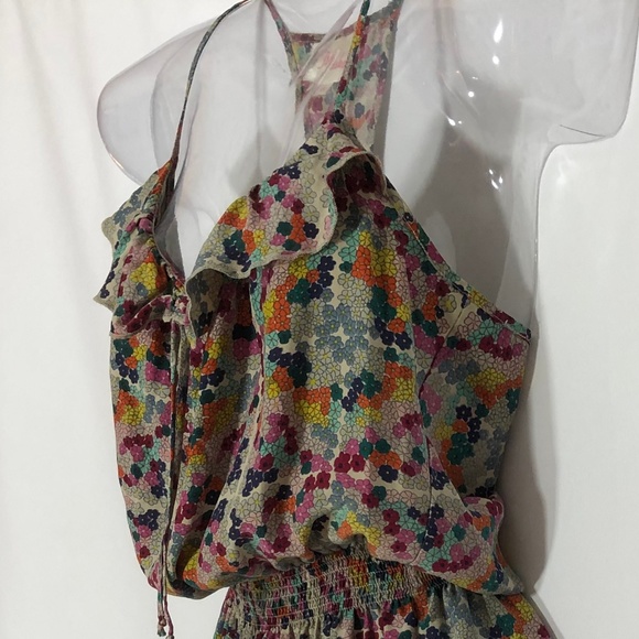 PARKER 100% silk abstract floral pattern size xs - Picture 6 of 9